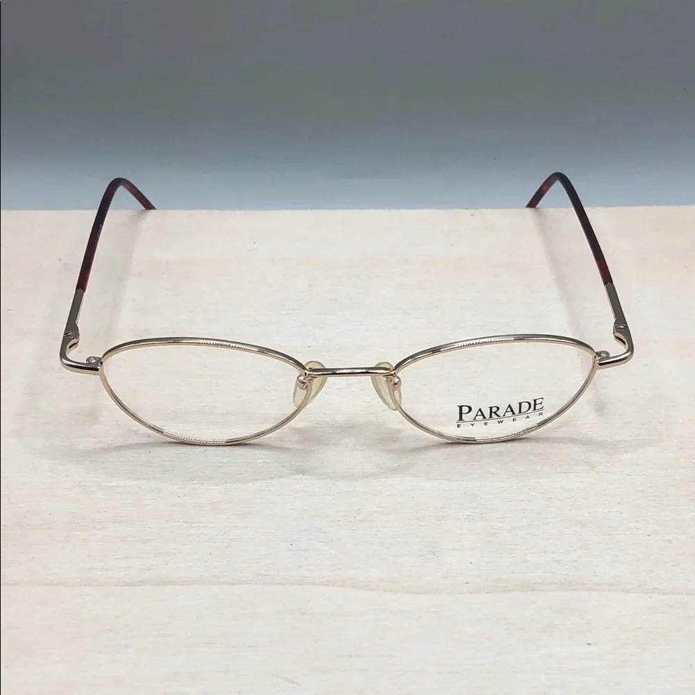 Parade 1507 Gold Red Brown Eyeglasses Frame 49-18-135